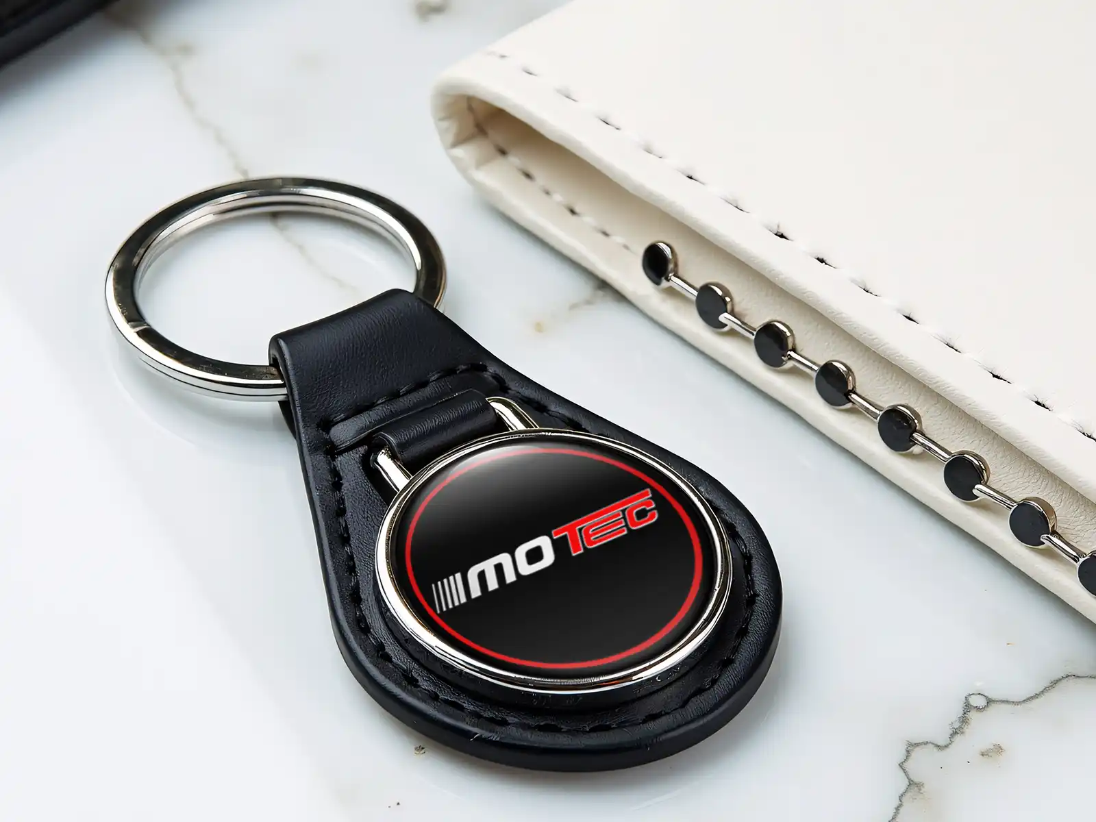 Motec Leather Keychain Durable Style Limited Edition